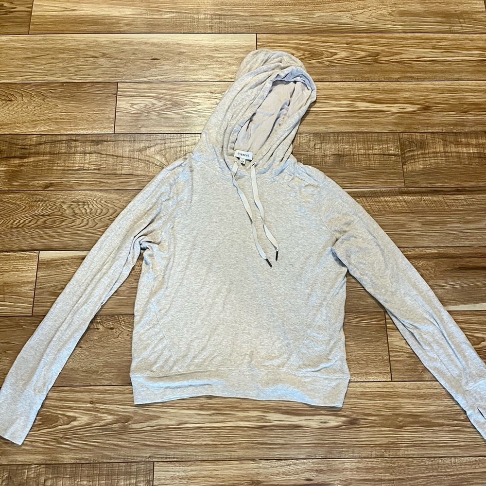 Evereve Light Gray Hoodie Sweater